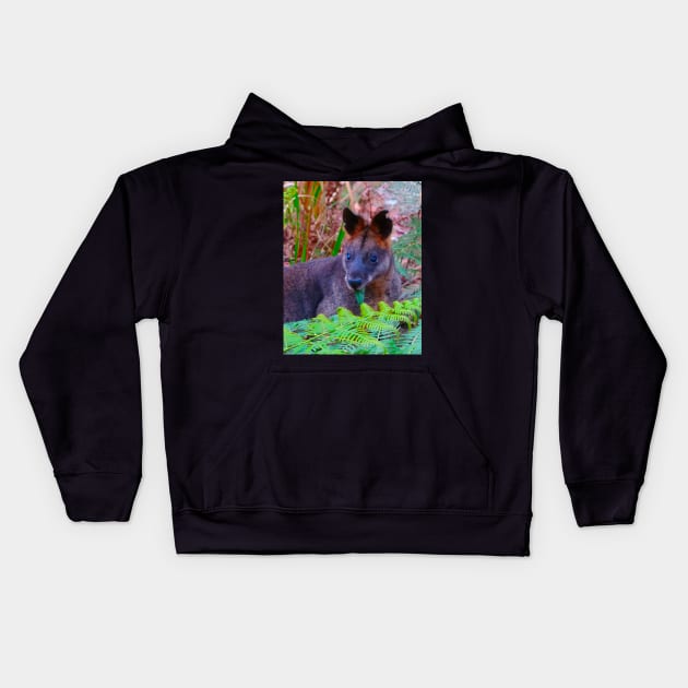 The Swamp Wallaby ! Kids Hoodie by Mickangelhere1